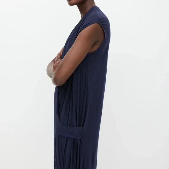 Acne Studios Natifa Draped Sleeveless Mini Navy Dress Size XXS. - Picture 4 of 14